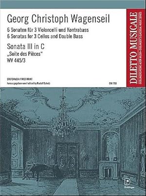 Bild des Verkufers fr Sonate C-Dur WV445,3 fr3 Violoncelli und Kontraba : Partitur und Stimmen zum Verkauf von AHA-BUCH GmbH