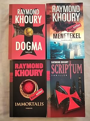 Seller image for Konvolut von 4 Thrillers: Scriptum. Immortalis. Menetekel. Dogma. for sale by KULTur-Antiquariat