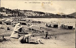 Ansichtskarte / Postkarte Donostia San Sebastián Baskenland, Playa de Banos