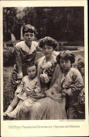 Ansichtskarte / Postkarte Prinzessin Rupprecht von Bayern mit Kindern, Marie Gabriele in Bayern