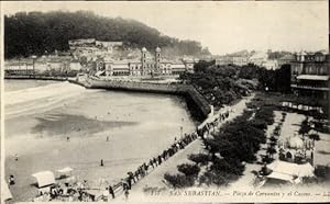 Ansichtskarte / Postkarte Donostia San Sebastián Baskenland, Plaza de Cervantes, Casino