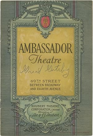 Collection of original theatre epemera relating to F. Scott and Zelda Fitzgerald, 1926-1995