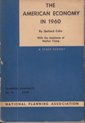 Imagen del vendedor de The American Economy in 1960 (Planning Pamphlets No. 81) a la venta por Kennys Bookshop and Art Galleries Ltd.