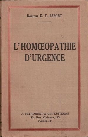 L'homéopathie d'urgence