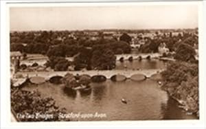 Stratford-Upon-Avon Two Bridges Postcard