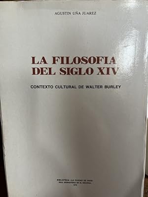 Seller image for LA FILOSOFA DEL SIGLO XIV for sale by Librera Pramo