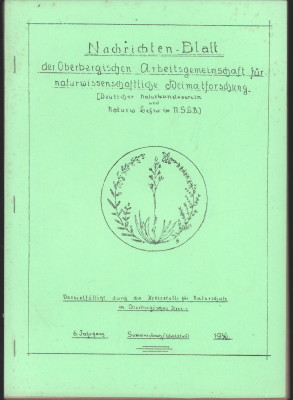 Image du vendeur pour Nachrichten-Blatt der Oberbergischen Arbeitsgemeinschaft fr Naturwissenschaftliche Heimatforschung. 6. Jahrgang, Gummersbach / Waldbrl, 1936. mis en vente par Antiquariat Jenischek