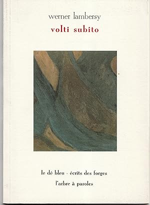 Imagen del vendedor de Volti subito a la venta por Librairie Franoise Causse