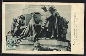 Bild des Verkufers fr Cartolina Trento, Monumento a Dante Alighieri, Il Purgatorio zum Verkauf von Bartko-Reher