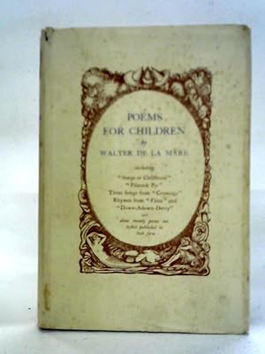 Image du vendeur pour Poems for Children mis en vente par World of Rare Books