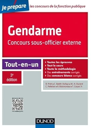 Gendarme - Concours sous-officier externe - 3e ?d. - Tout-en-un : Tout-en-un - Benoit Priet