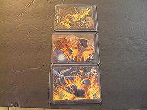 3 1994 Fleer Ultra X-Men Chase Cards Wolverine, Rogue/Archangel, Rogue vs Avalanche, Pyro