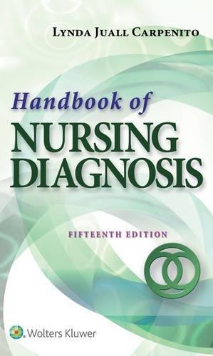 Bild des Verkufers fr Handbook of Nursing Diagnosis: Application to Clinical Practice zum Verkauf von WeBuyBooks