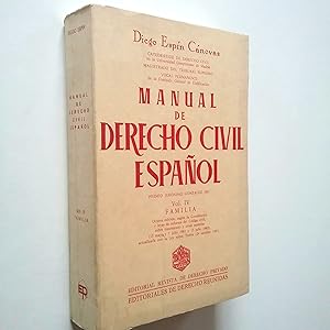 Bild des Verkufers fr Manual de Derecho Civil Espaol. Vol. IV. Familia zum Verkauf von MAUTALOS LIBRERA