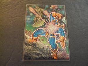 1992 Marvel Masterpieces Chase Card 2-D Silver Surfer vs Thanos