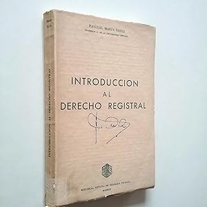 Imagen del vendedor de Introduccin al derecho registral a la venta por MAUTALOS LIBRERA