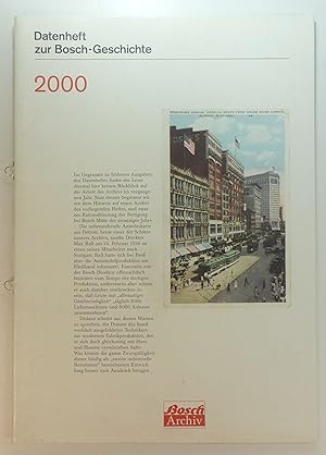 Imagen del vendedor de Datenheft zur Bosch-Geschichte. 2000. a la venta por Brbel Hoffmann