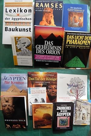 Sammlung von 14 Büchern zum Thema: Ägypten, Ägyptologie