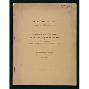 Imagen del vendedor de The Ahikuntakaya - the Ceylon Gypsy Tribe. Ethnological Survey of Ceylon, No.4. a la venta por Books of Asia Ltd, trading as John Randall (BoA)