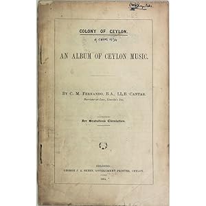 An album of Ceylon music. Colony of Ceylon.