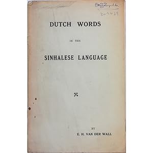 Dutch words in the Sinhalese language.