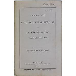 The Bengal Civil Service gradation list, with appointments, etc., corrected to 1st February 1866.