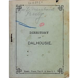 Directory of Dalhousie. May, 1897.