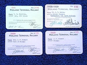 MIDLAND TERMINAL RAILWAY; FOUR RAILROAD PASSES