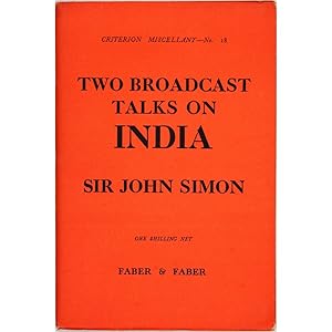 Two Broadcast Talks on India.