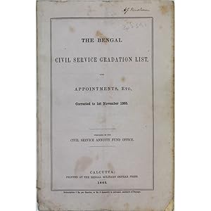 The Bengal Civil Service gradation list, with appointments, etc., corrected to 1st November 1865.