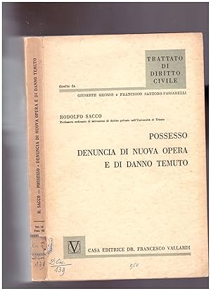 Seller image for Possesso Denuncia di Nuova Opera e di Danno Temuto for sale by librisaggi