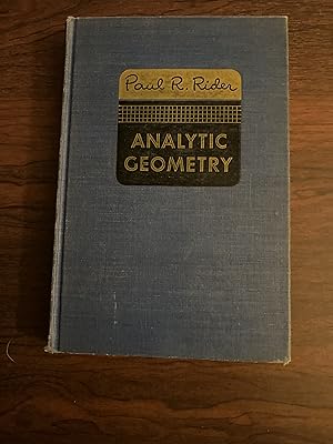 Imagen del vendedor de Analytic Geometry a la venta por Alicesrestraunt