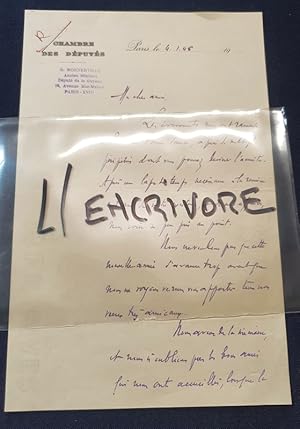 Lettre autographe signée de Gaston Monnerville - 1945