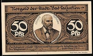 Bild des Verkufers fr Notgeld Bad Salzuflen 1921, 50 Pfennig, Eduard Hoffmann, weisse Katze zum Verkauf von Bartko-Reher