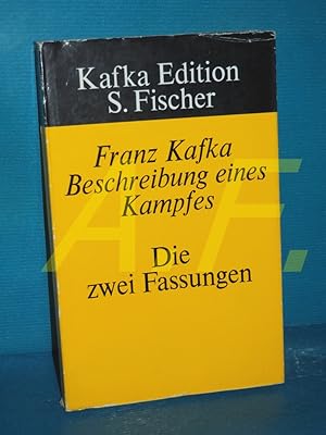 Bild des Verkufers fr Beschreibung eines Kampfes : Die 2 Fassungen Parallelausgabe nach den Handschriften zum Verkauf von Antiquarische Fundgrube e.U.