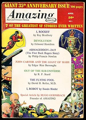 Imagen del vendedor de AMAZING STORIES. Fact and Science Fiction. April, 1961. 35th Anniversary Issue. a la venta por Alkahest Books
