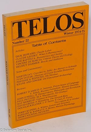 Telos: no. 22, Winter 1974-75