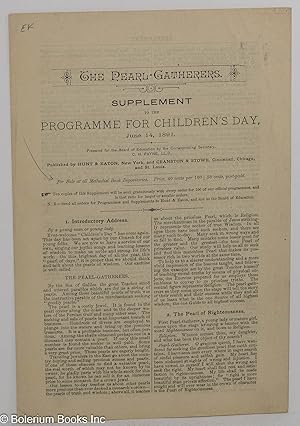 The Pearl-Gatherers. Supplement to the Programme for Children's Day. June 14, 1891