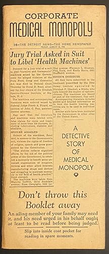 Seller image for Corporate Medical Monopoly for sale by Bolerium Books Inc.