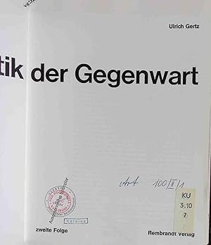 Seller image for Plastik der Gegenwart. for sale by books4less (Versandantiquariat Petra Gros GmbH & Co. KG)