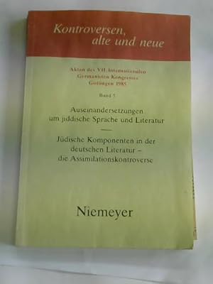 Bild des Verkufers fr Auseinandersetzungen um jiddische Sprache und Literatur. Jdische Komponenten in der deutschen Literatur - die Assimilationskontroverse zum Verkauf von Celler Versandantiquariat