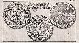 Bild des Verkufers fr Nrmbergische Gedchtnis Mnzen" - Nrnberg Mnzen Numismatik coin / Franken Bayern zum Verkauf von Antiquariat Steffen Vlkel GmbH