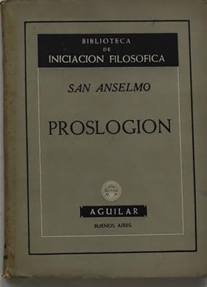Imagen del vendedor de Proslogion a la venta por Librera Alonso Quijano