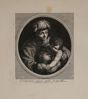 Image du vendeur pour Dilectus meus mihi et ego illi". Kuperstich von J. Jacques Coelemans nach Guido Reni. mis en vente par Antiquariat  Braun