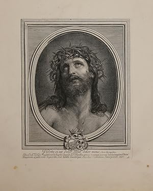 Image du vendeur pour Videte si est dolor Sicut dolor meus". Kuperstich von J. Jacques Coelemans nach Guido Reni (1696). mis en vente par Antiquariat  Braun