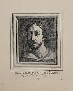 Image du vendeur pour La voix de qui crie dans le dezert". Kuperstich von J. Jacques Coelemans nach Annibale Carracci. mis en vente par Antiquariat  Braun