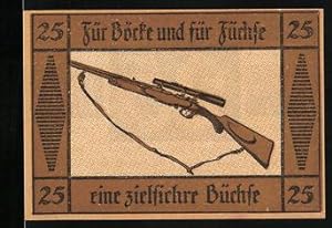 Imagen del vendedor de Notgeld Suhl, 25 Pfennig, Jagdgewehr, Ornament a la venta por Bartko-Reher