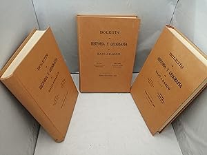 Imagen del vendedor de 3 LIBROS: Boletn de Historia y Geografa del Bajo-Aragn: Facsmil de las Revistas Bimensuales aos 1907. 1908 y 1909 (Primera edicin tapa dura, TRES TOMOS) a la venta por Libros Angulo