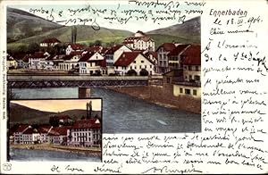 Ansichtskarte / Postkarte Ennetbaden Kanton Aargau, Brücke, Fluss