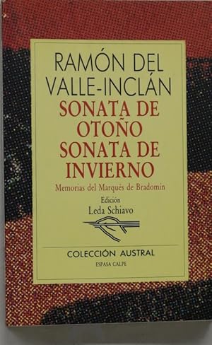 Immagine del venditore per Sonata de otoo Sonata de invierno : memorias del marqus de Bradomn venduto da Librera Alonso Quijano